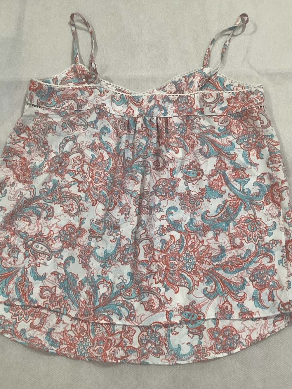 Jessica Simpson Coral & Teal Paisley Camisole sizes small #19